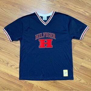 Vintage Tommy Hilfiger Athletics Blue Jersey Size XL Hip Hop Streetwear Sports